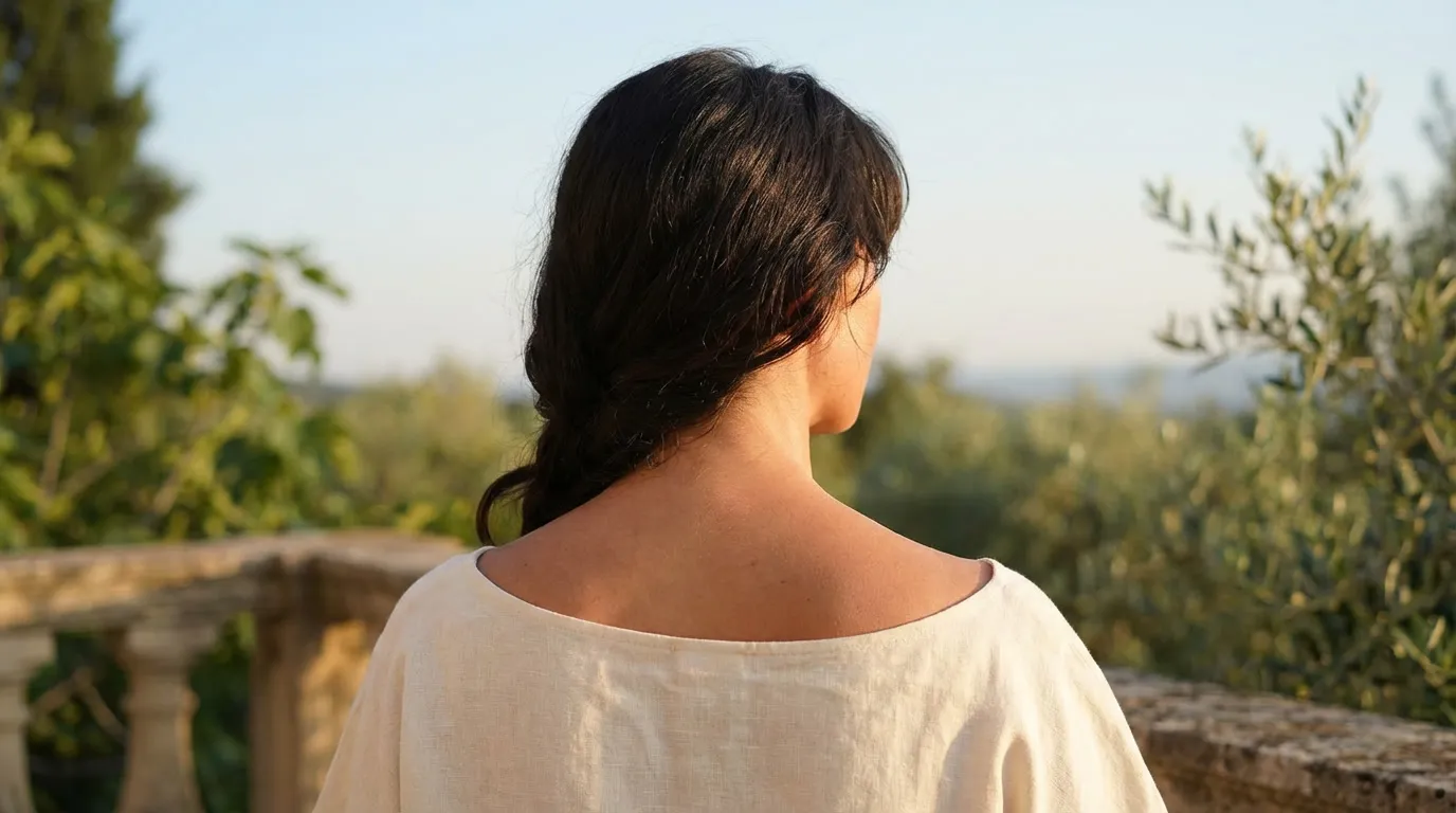 Close-up of skin texture on a woman&#x27;s forearm showing subtle signs of aging, soft warm editorial lighting, skin surface detail